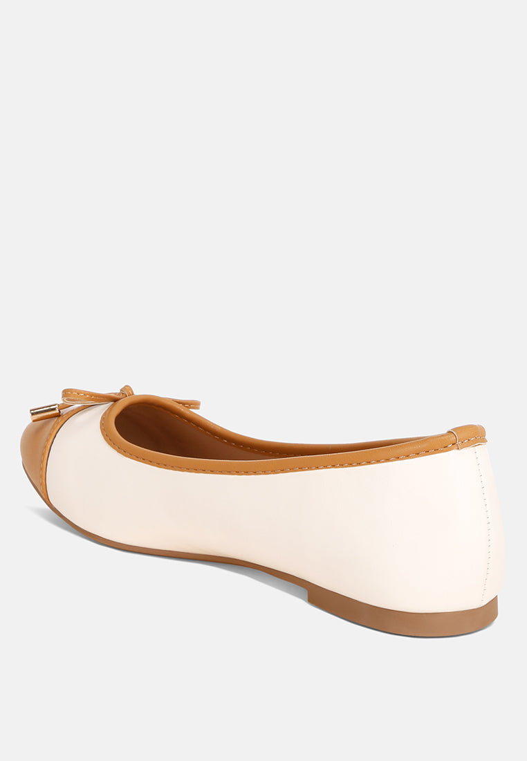 natania two tone ballet flats#color_off-white-tan