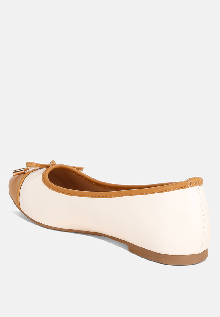 natania two tone ballet flats#color_off-white-tan