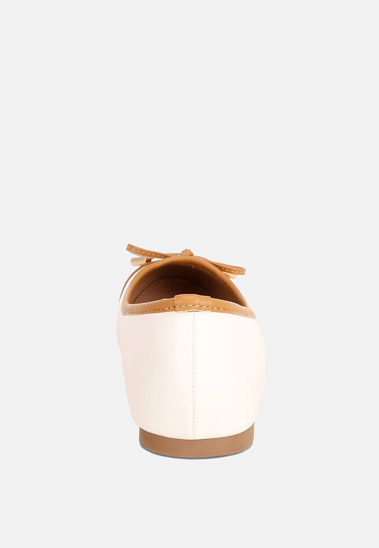 natania two tone ballet flats#color_off-white-tan