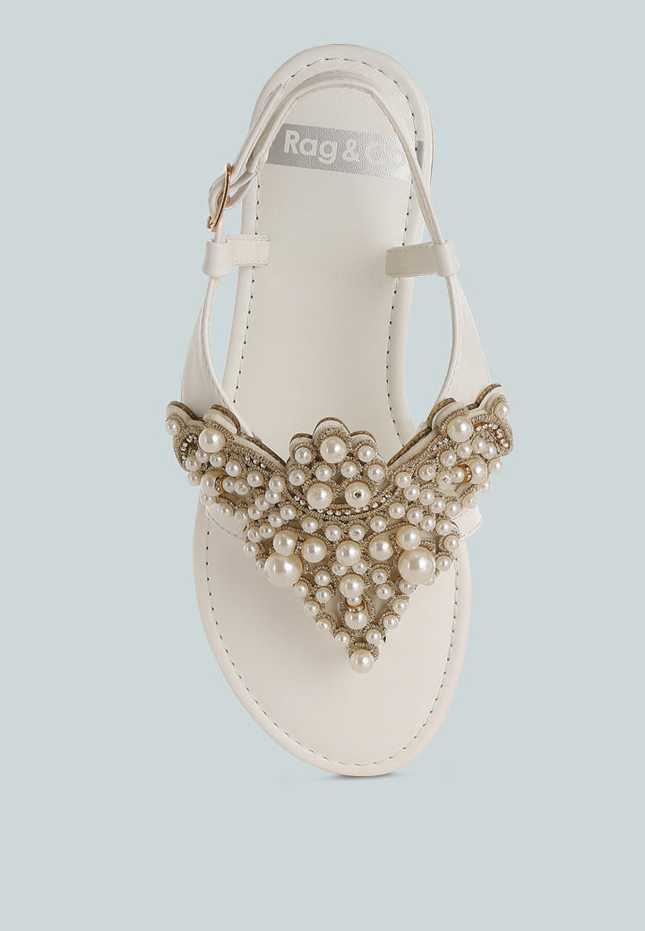 nayasa pn buckle pearls flats#color_white
