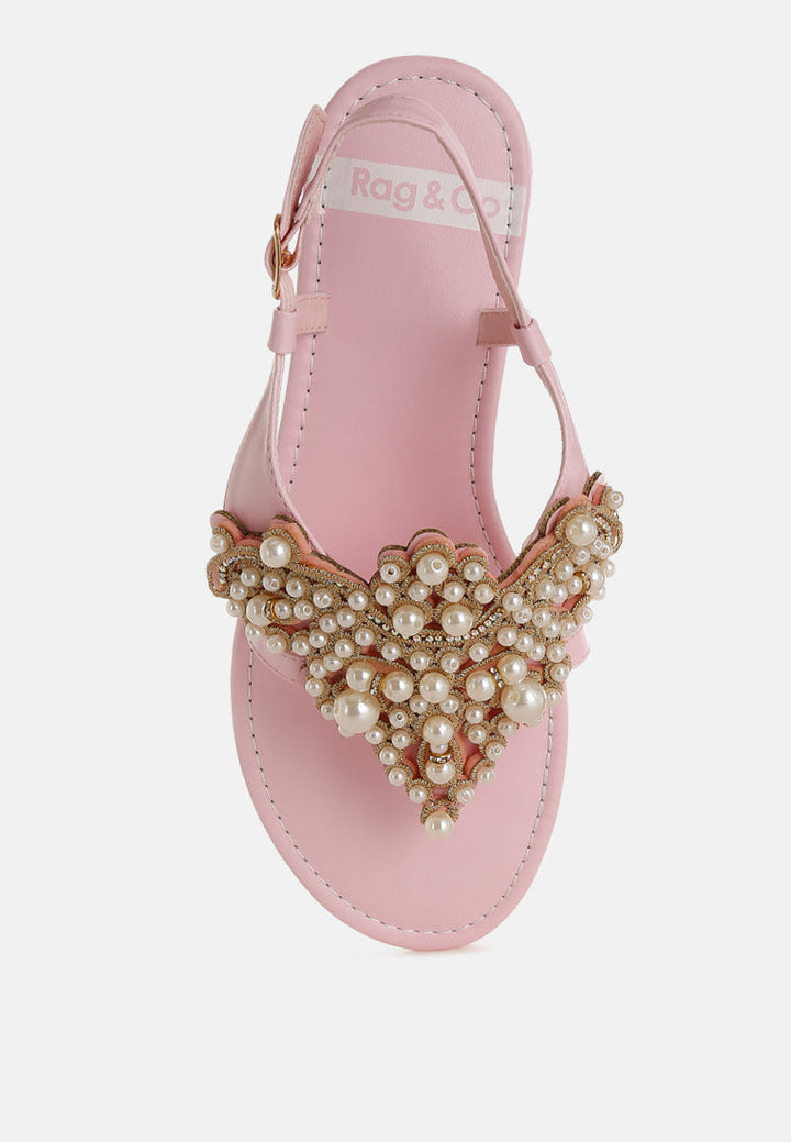 nayasa pn buckle pearls flats#color_pink