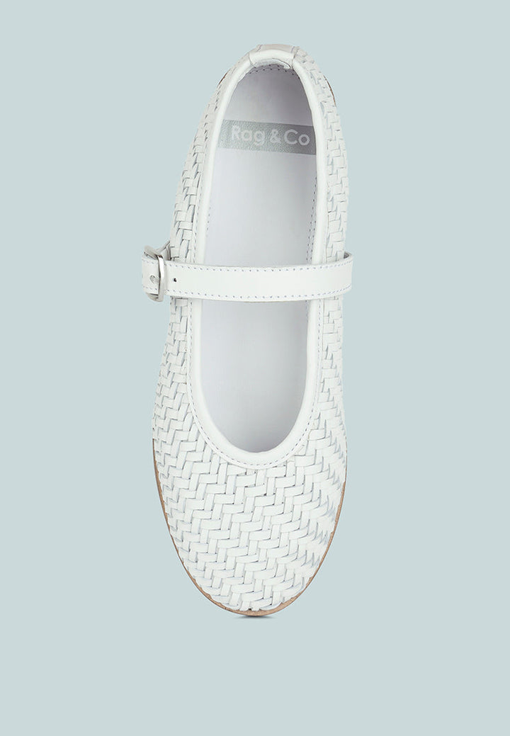 Nazuka zapatos planos de cuero de gamuza real hechos a mano #color_blanco