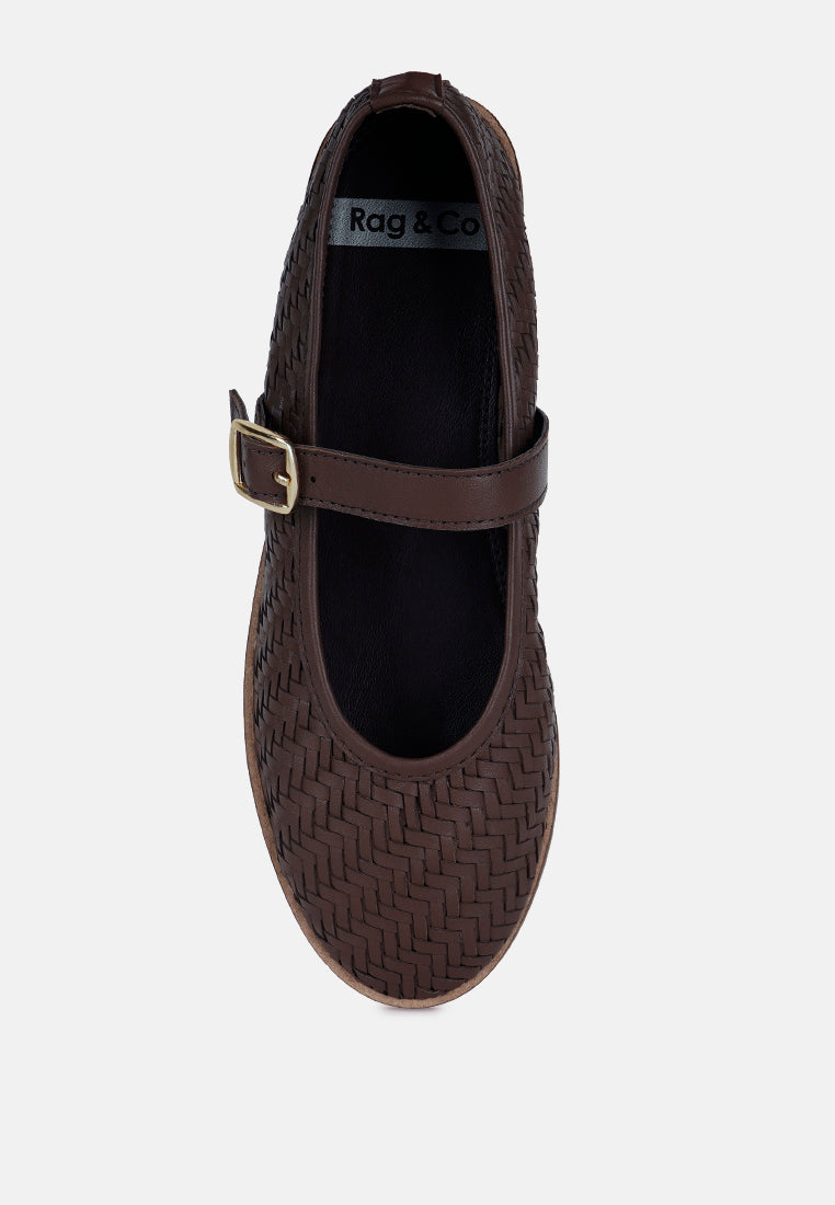 Nazuka zapatos planos de cuero de gamuza real hechos a mano #color_brown