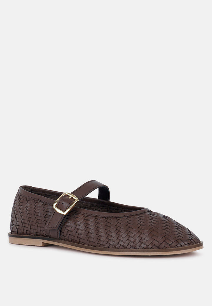 Nazuka zapatos planos de cuero de gamuza real hechos a mano #color_brown