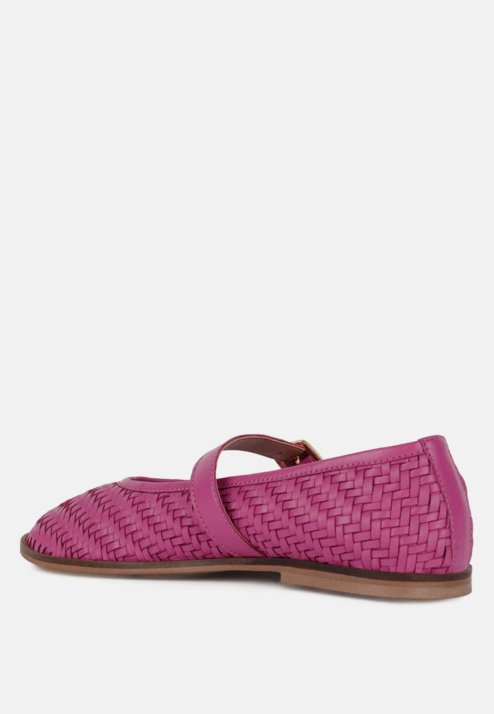 Nazuka zapatos planos de cuero de gamuza real hechos a mano #color_fucsia