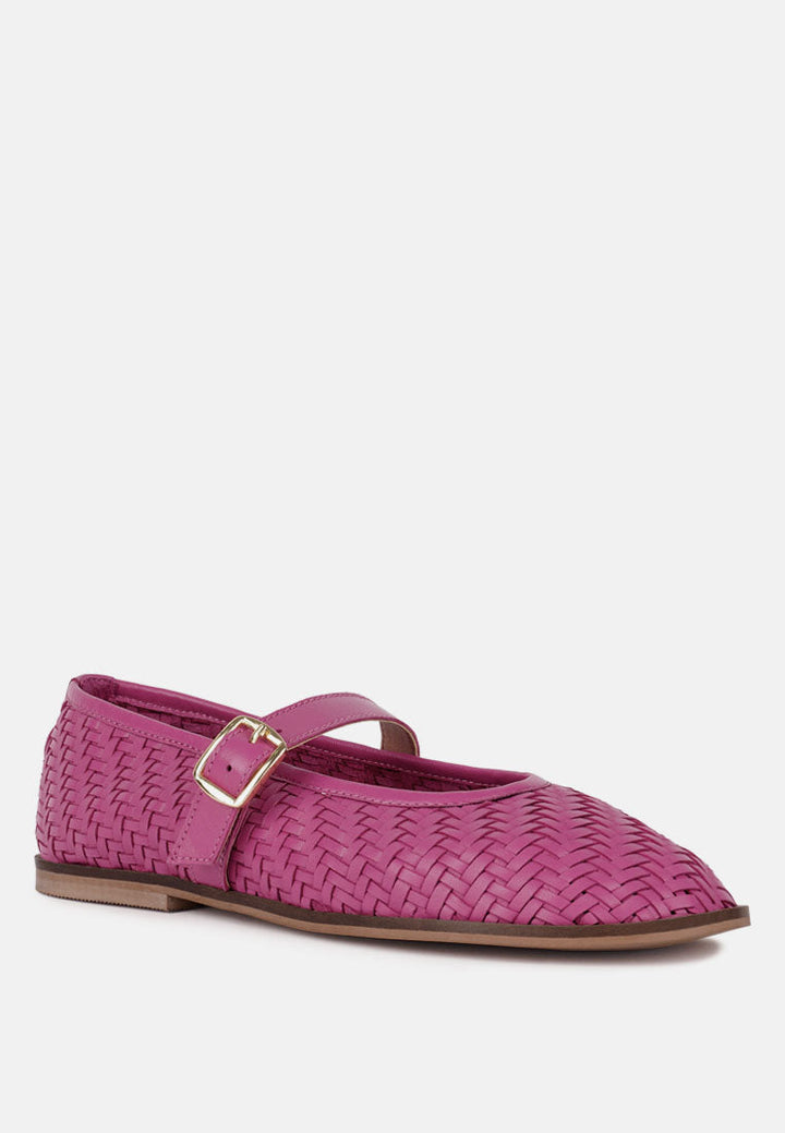 Nazuka zapatos planos de cuero de gamuza real hechos a mano #color_fucsia