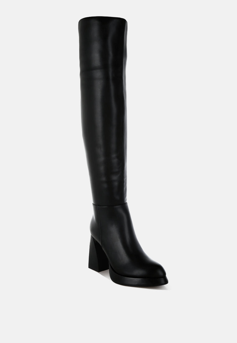 nenana faux leather knee-high boots#color_black