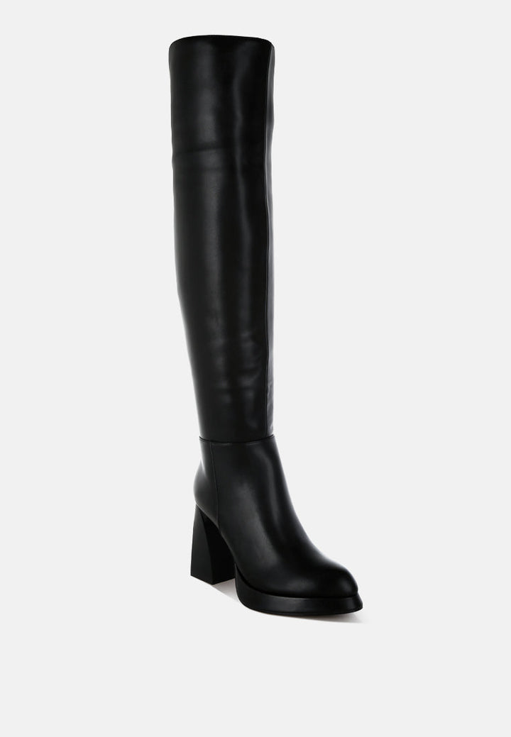 nenana faux leather knee-high boots#color_black