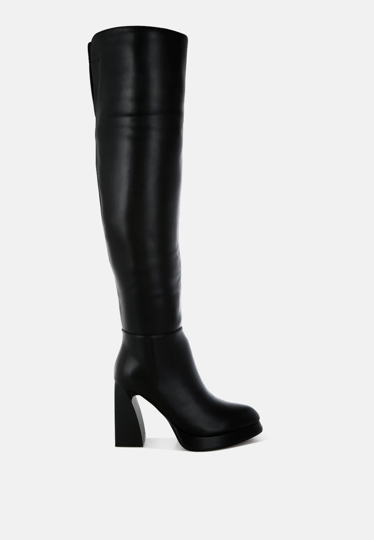 nenana faux leather knee-high boots#color_black