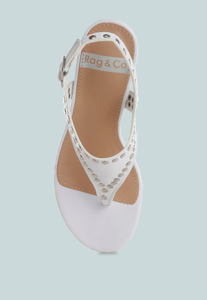 nerina studded genuine leather sandals#color_white