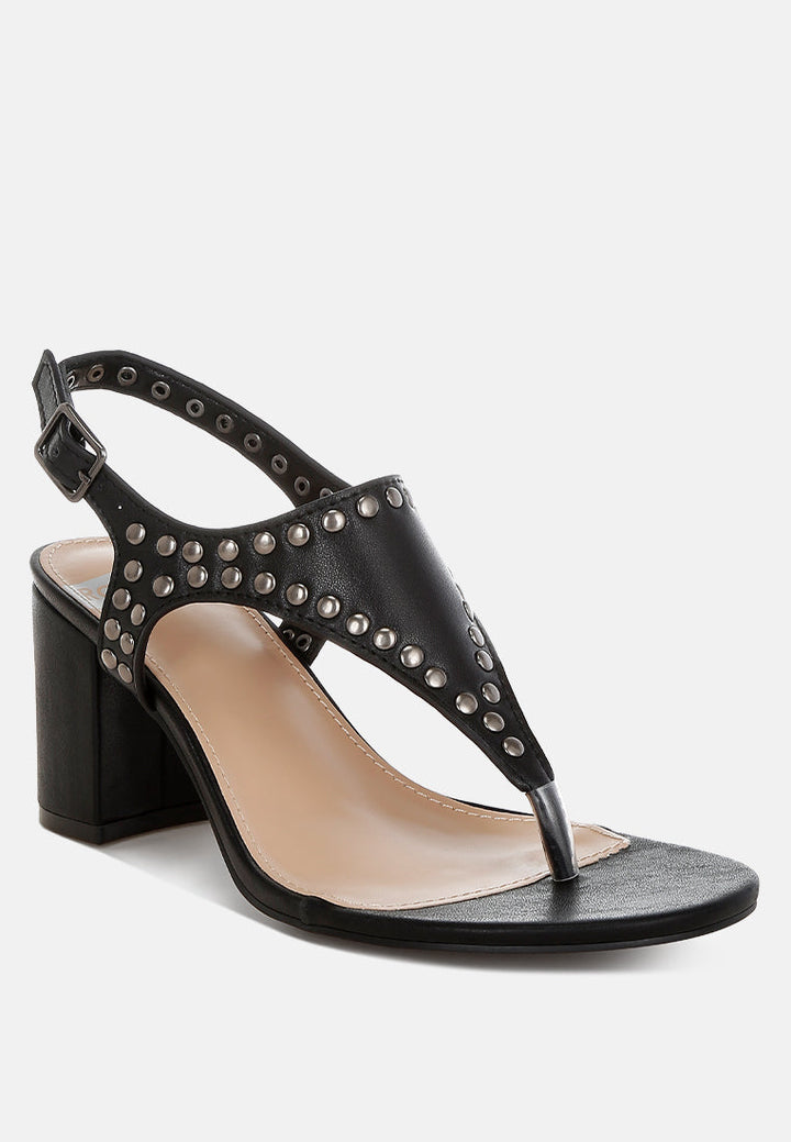 nerina studded genuine leather sandals#color_black