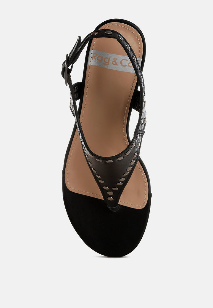 nerina studded genuine leather sandals#color_black