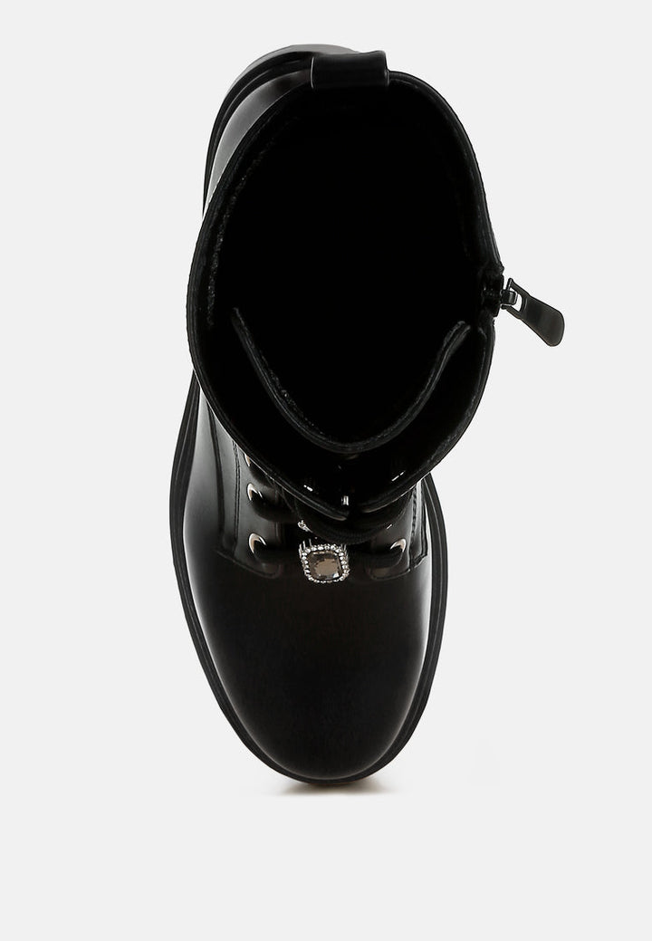rhinestone jewelled chunky boots by mode#color_black