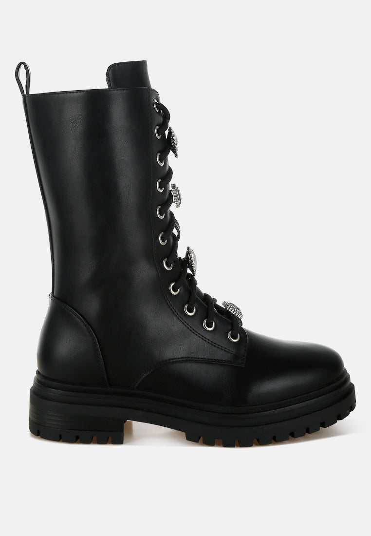 rhinestone jewelled chunky boots by mode#color_black