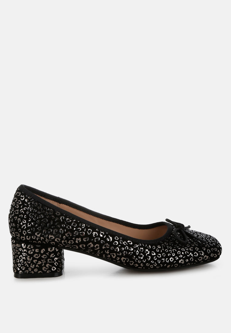bailarinas de tacón bloque con estampado de leopardo ningen#color_black