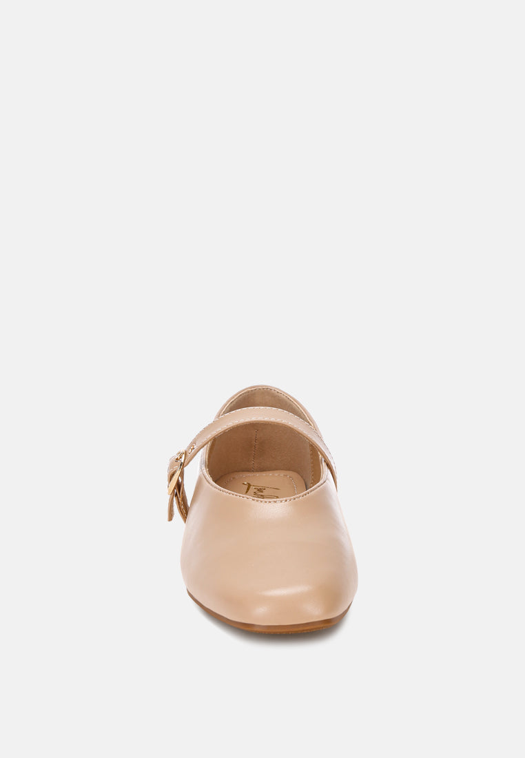 ninily mary jane flat ballerinas#color_beige