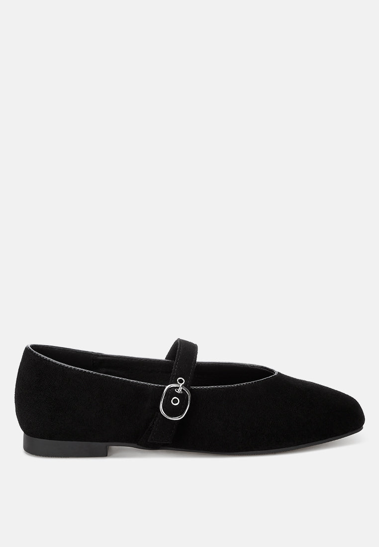 ninily mary jane flat ballerinas#color_black-suede