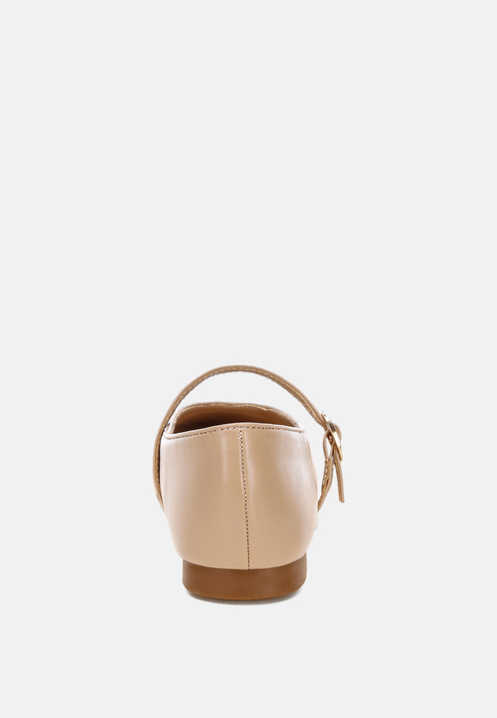 ninily mary jane flat ballerinas#color_beige