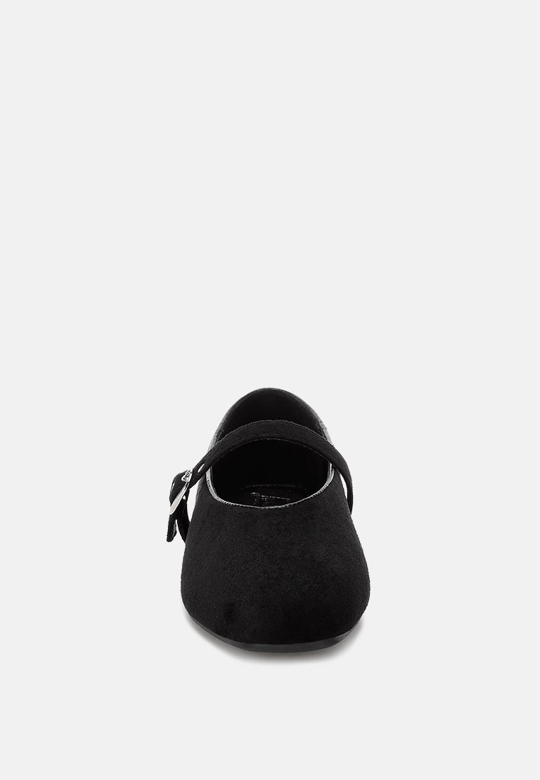ninily mary jane flat ballerinas#color_black-suede