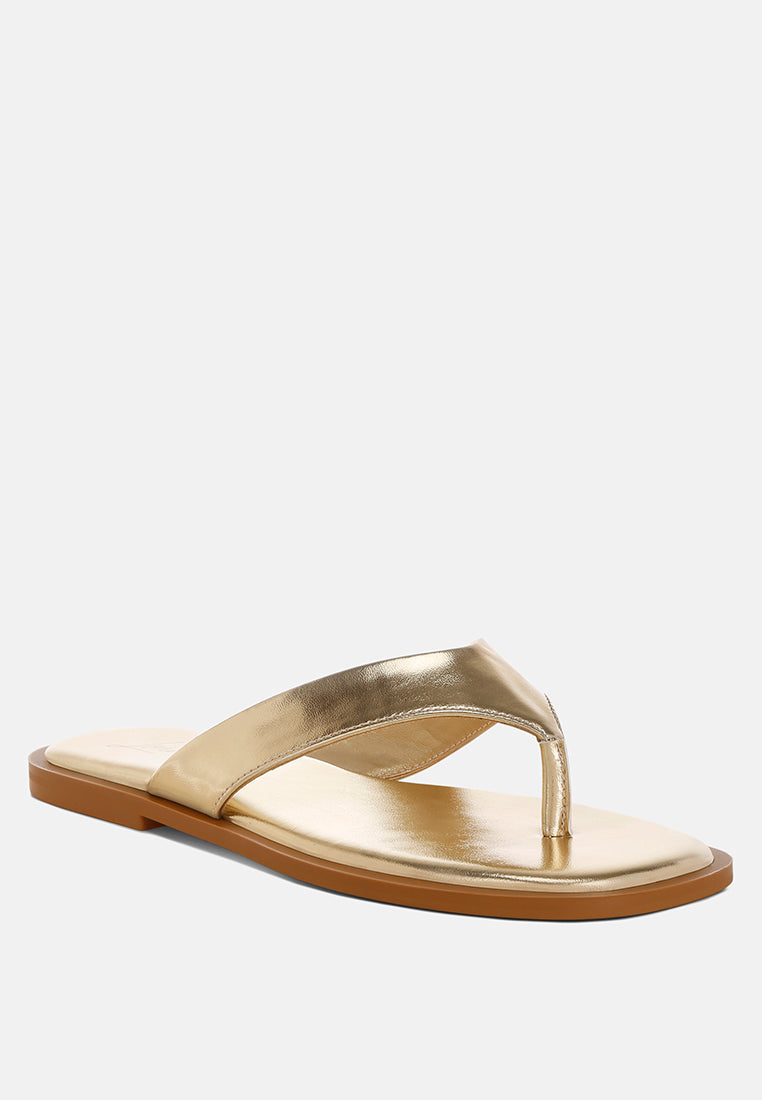 nitty square toe flats#color_gold-metallic-faux-leather
