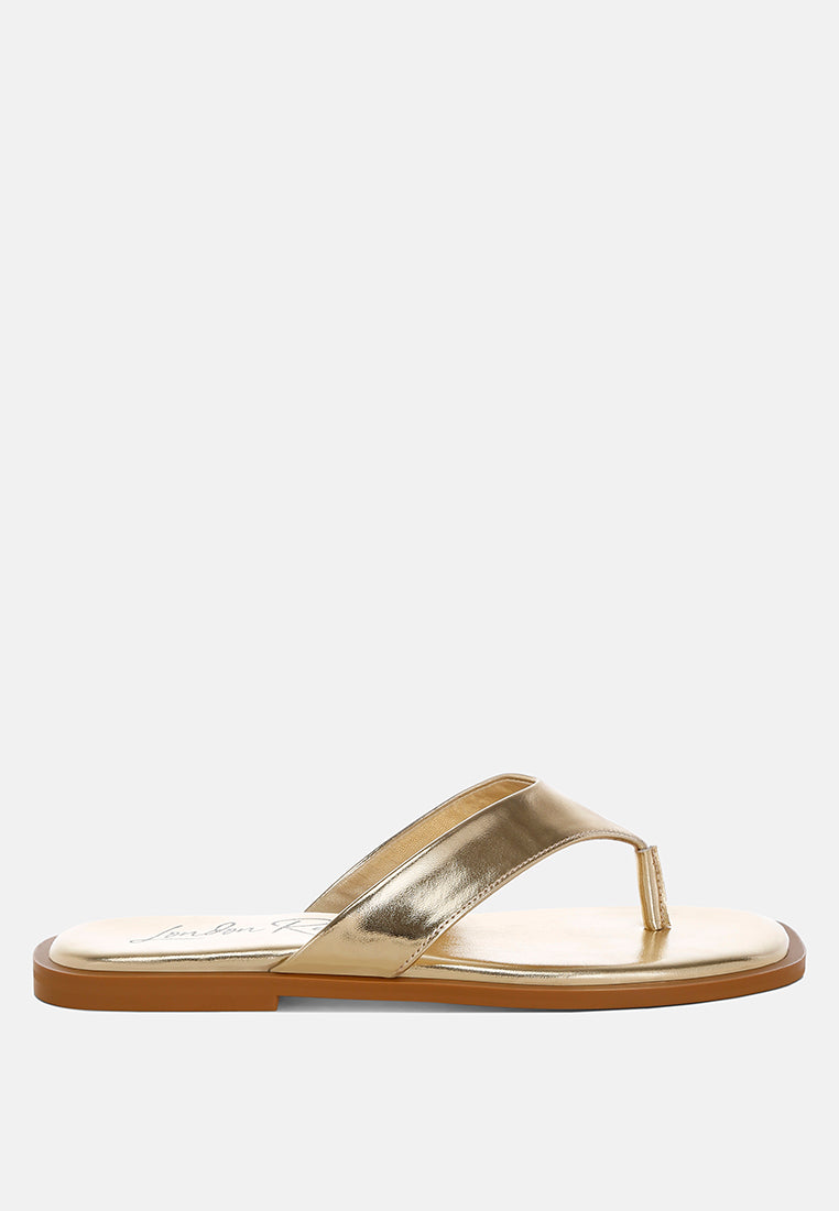nitty square toe flats#color_gold-metallic-faux-leather
