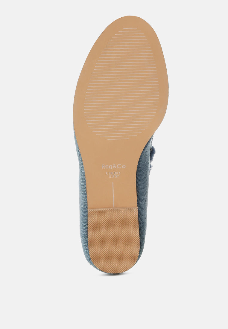 Mocasines de mezclilla con detalle de piel nivena#color_blue