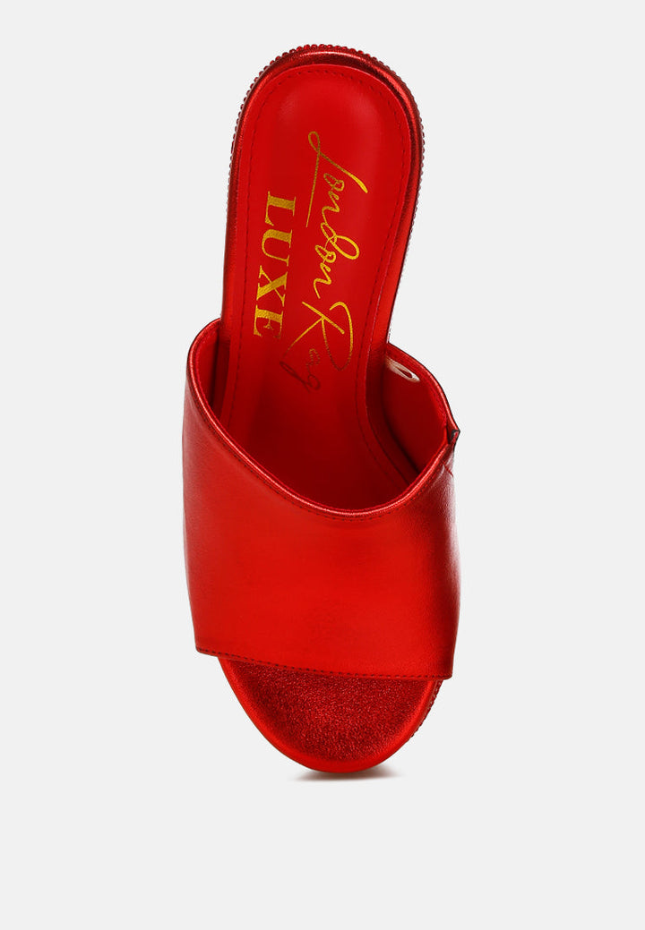 wedge heel peep toe sandals by ruw#color_red