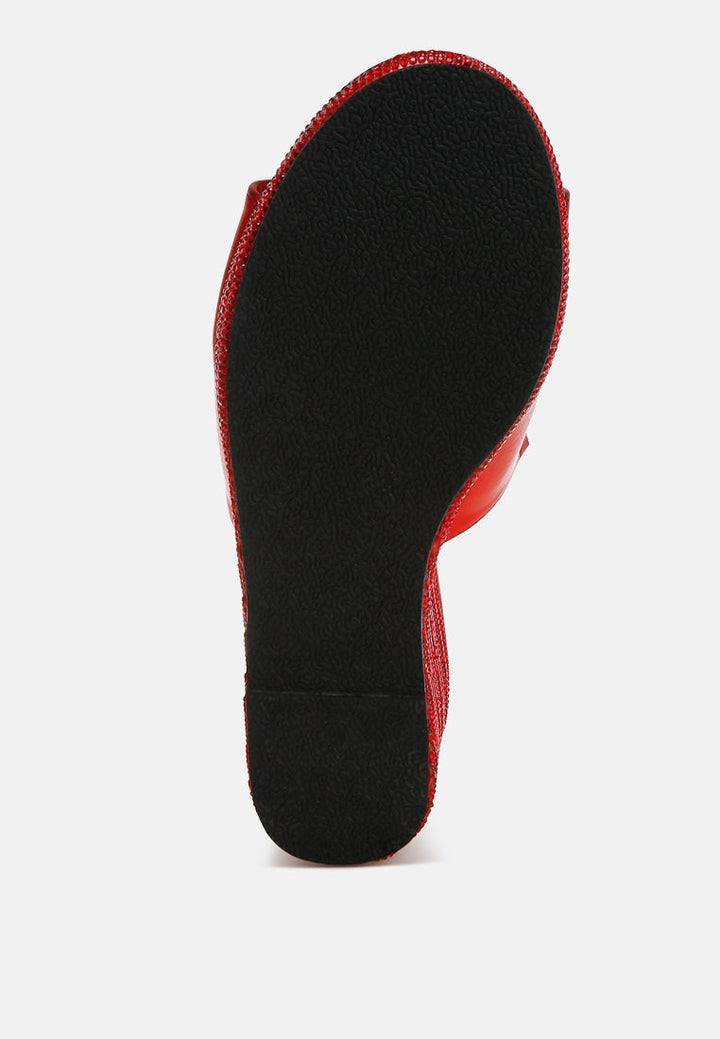 wedge heel peep toe sandals by ruw#color_red