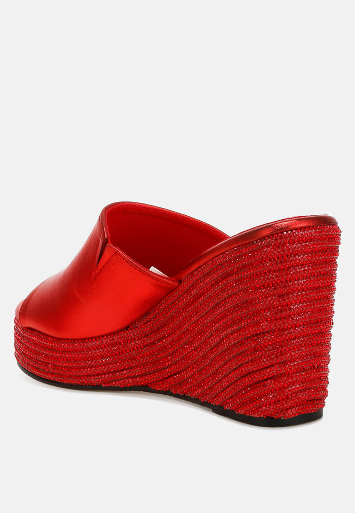 wedge heel peep toe sandals by ruw#color_red