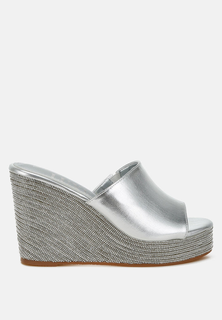 wedge heel peep toe sandals by ruw#color_silver