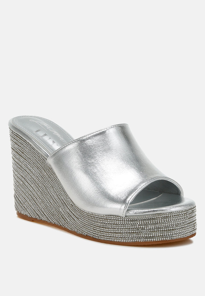 wedge heel peep toe sandals by ruw#color_silver