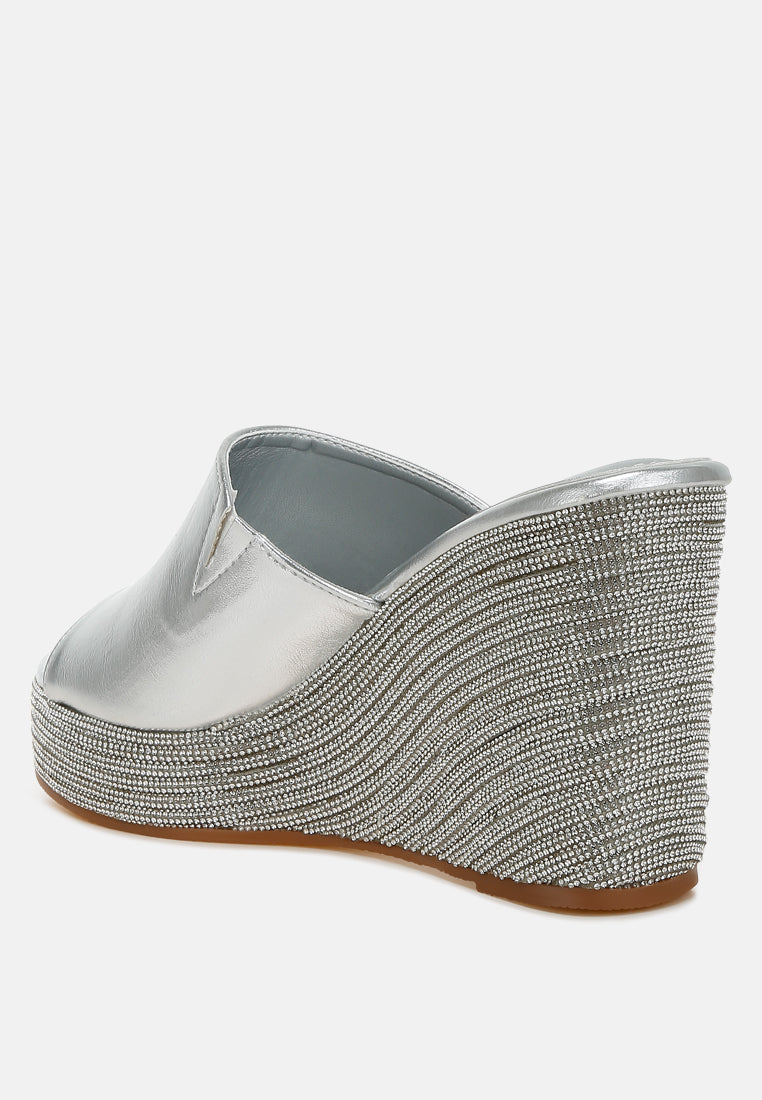 wedge heel peep toe sandals by ruw#color_silver