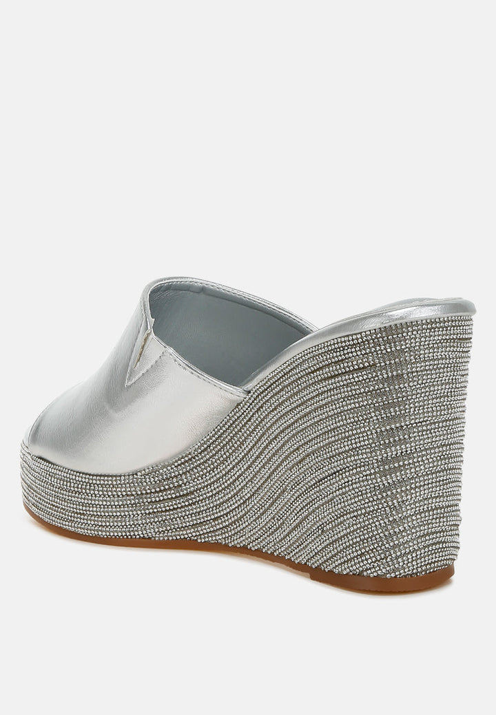 wedge heel peep toe sandals by ruw#color_silver