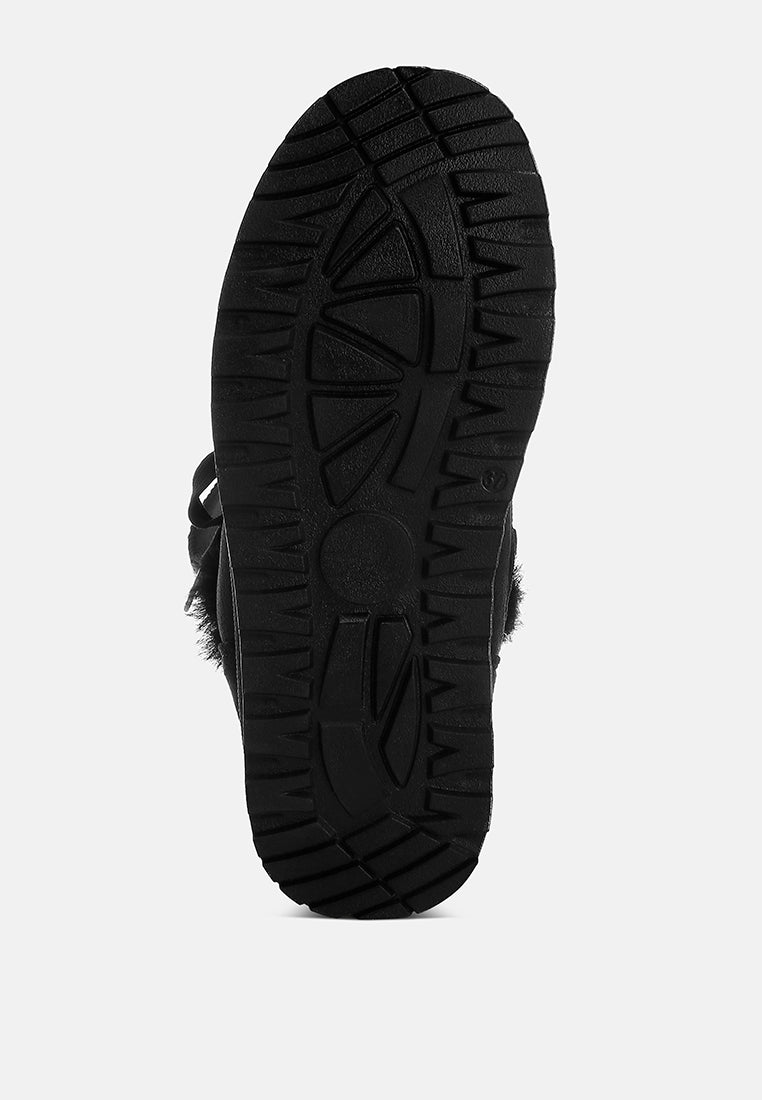 noaya chunky faux fur snow boots#color_black