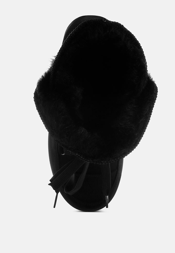noaya chunky faux fur snow boots#color_black