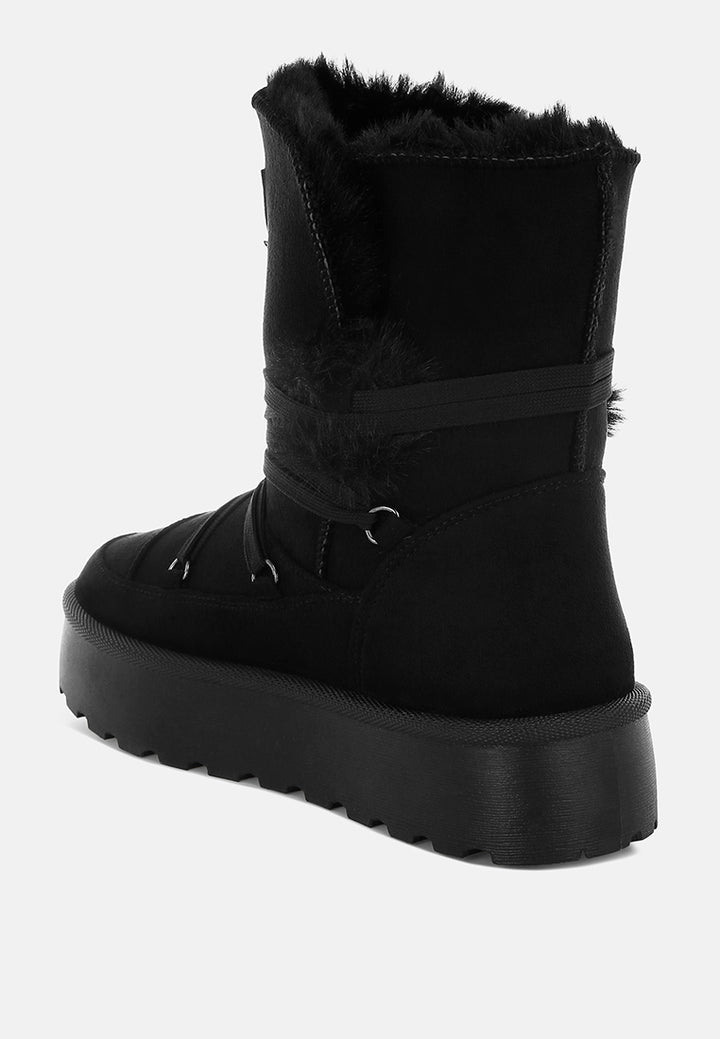 noaya chunky faux fur snow boots#color_black