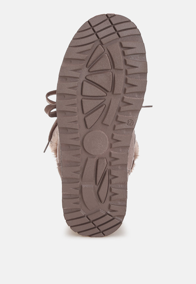 noaya chunky faux fur snow boots#color_taupe
