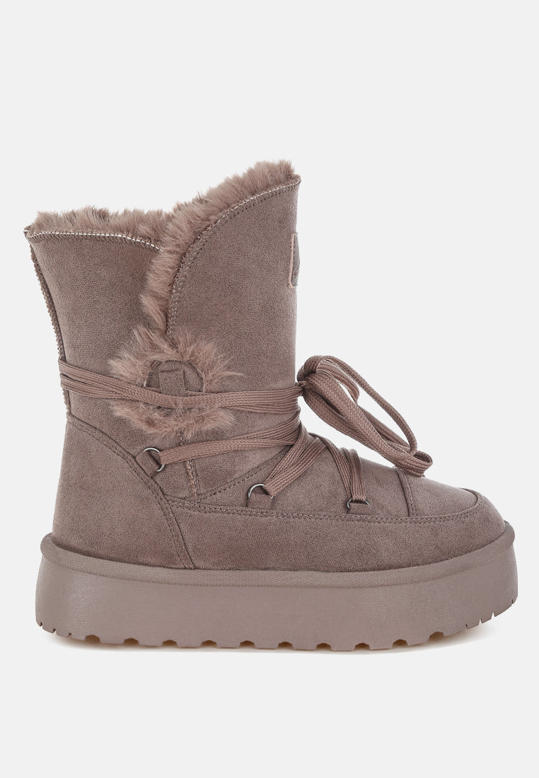 noaya chunky faux fur snow boots#color_taupe