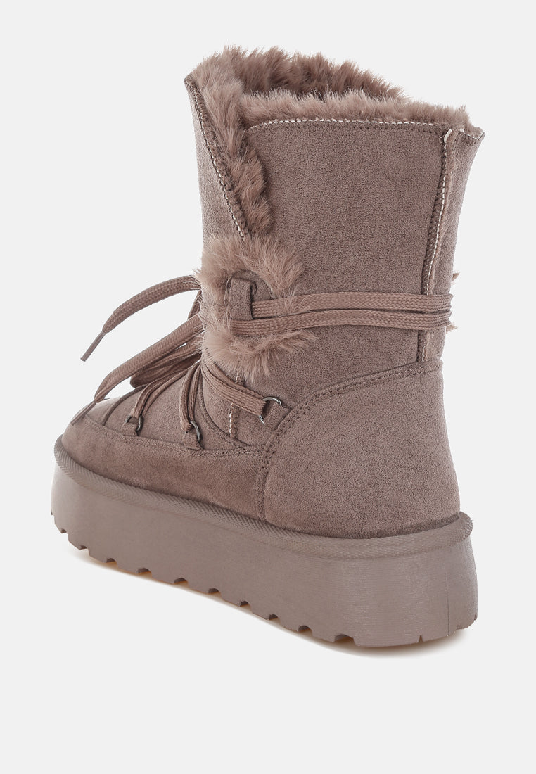 noaya chunky faux fur snow boots#color_taupe