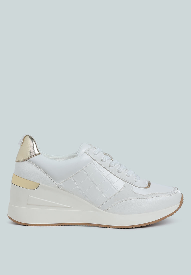 chunky wedge heel sneaker by mode#color_white