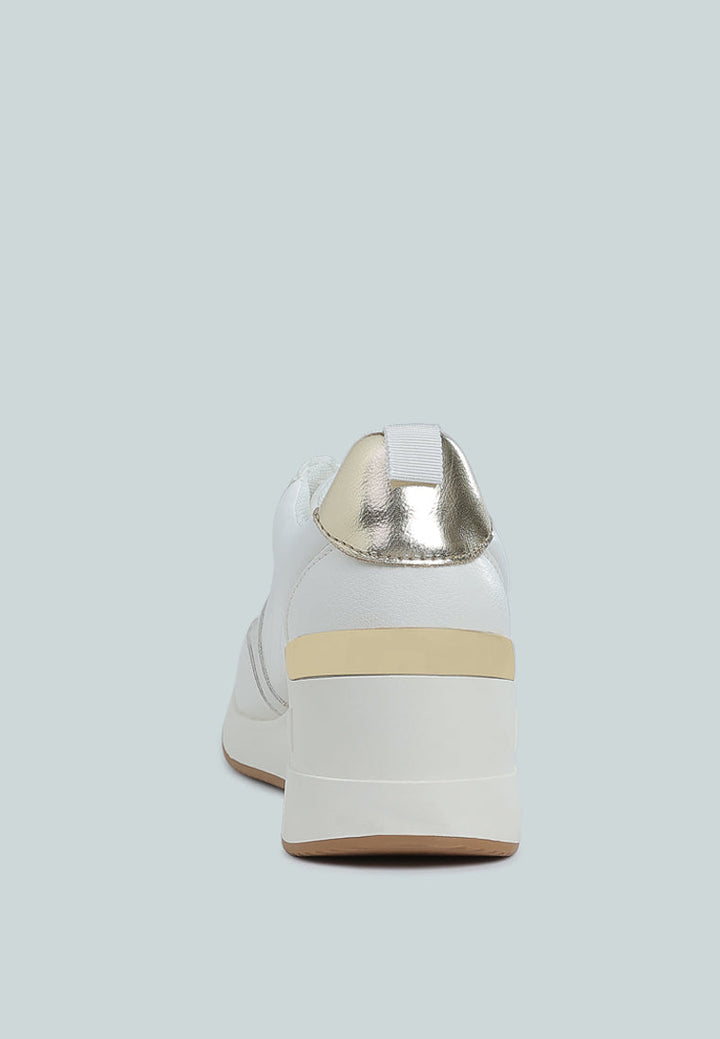 chunky wedge heel sneaker by mode#color_white
