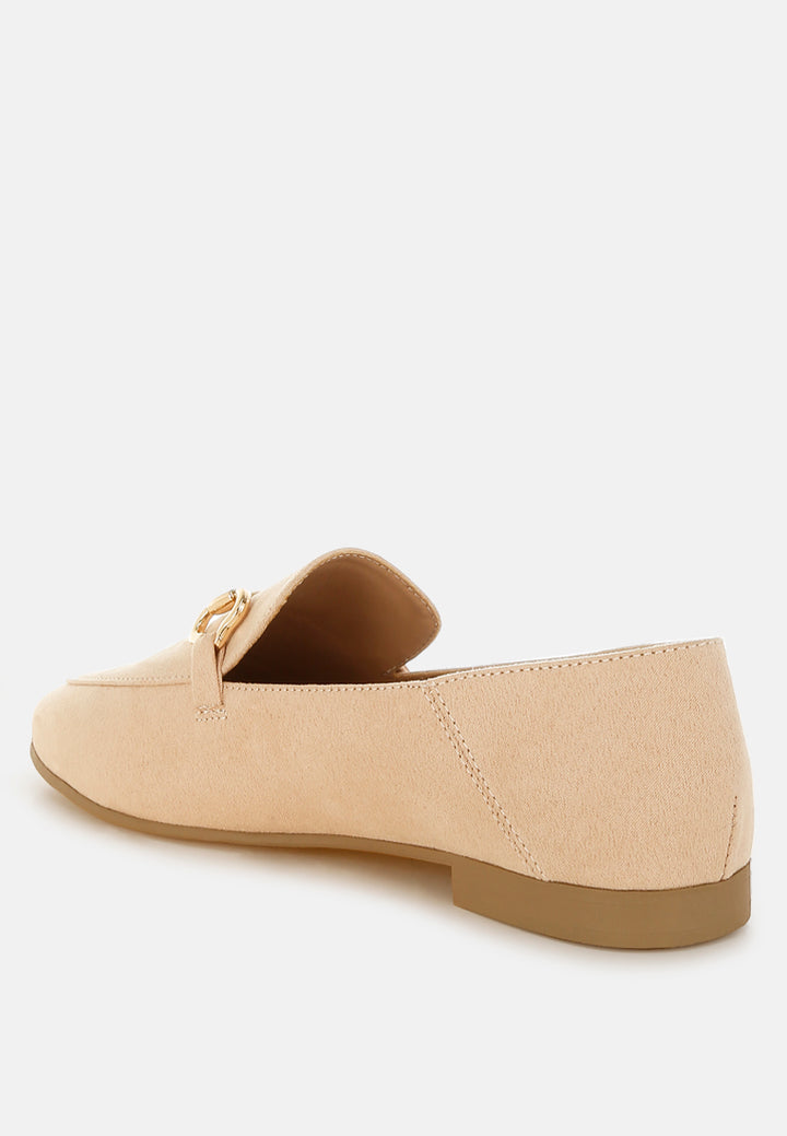 noltas horsebit embellished flat loafers by ft#color_beige