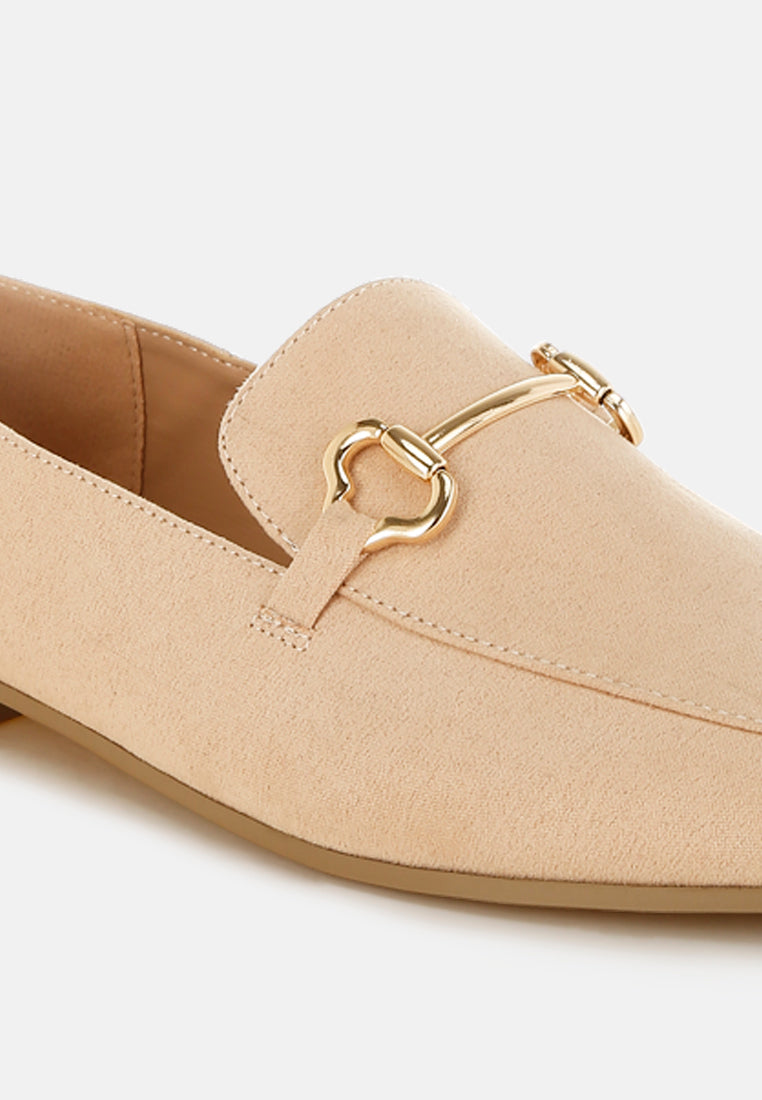 noltas horsebit embellished flat loafers by ft#color_beige