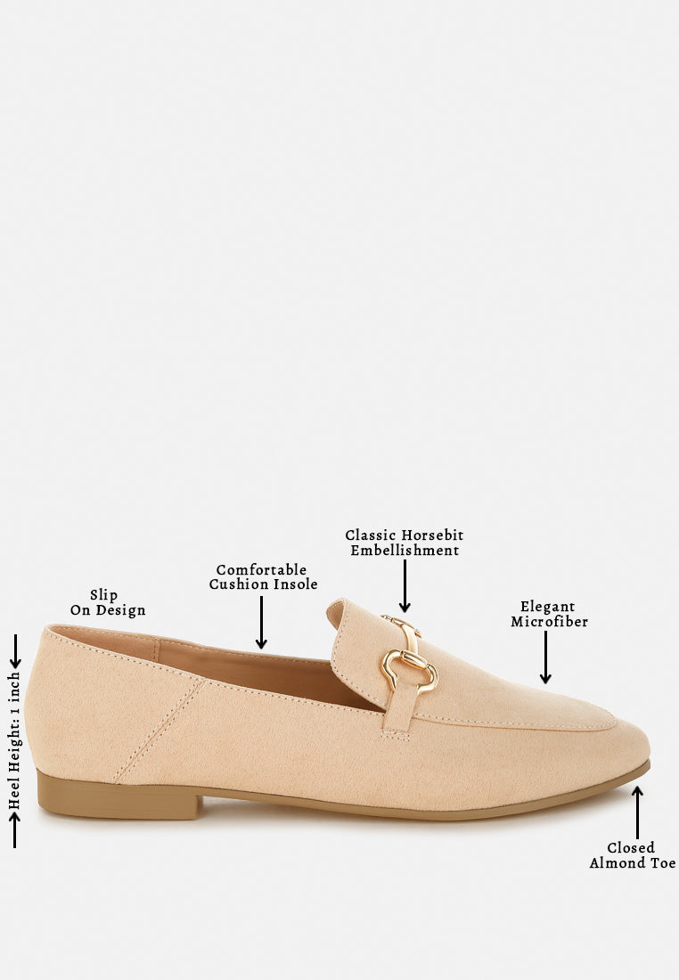 noltas horsebit embellished flat loafers by ft#color_beige