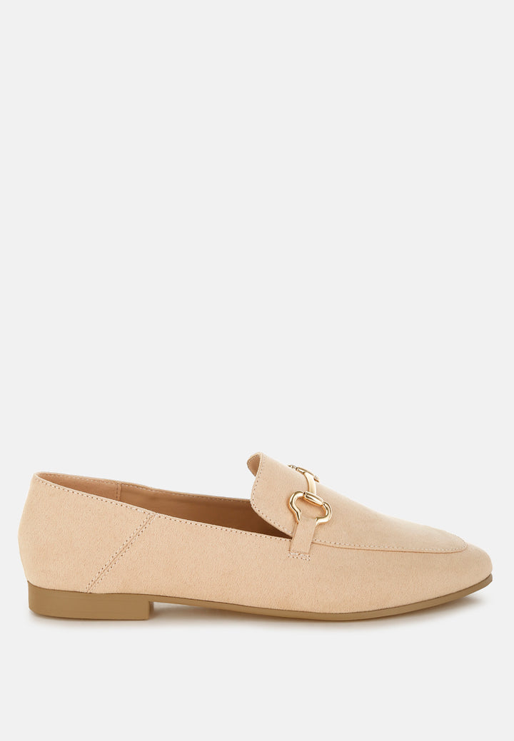 noltas horsebit embellished flat loafers by ft#color_beige