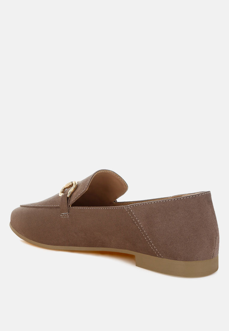 noltas horsebit embellished flat loafers by ft#color_taupe
