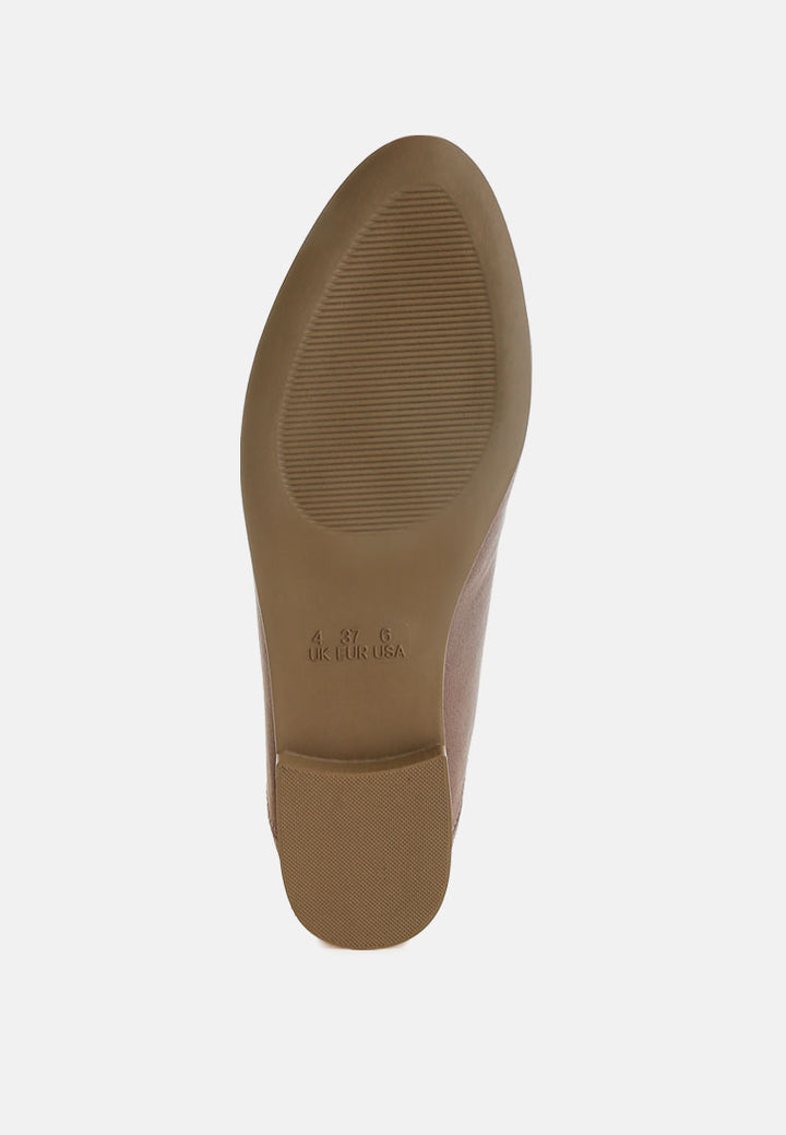 noltas horsebit embellished flat loafers by ft#color_taupe