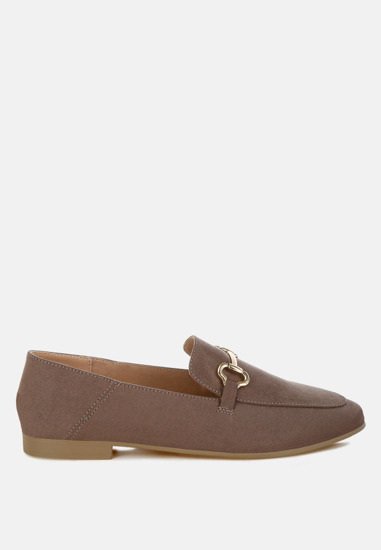 noltas horsebit embellished flat loafers by ft#color_taupe