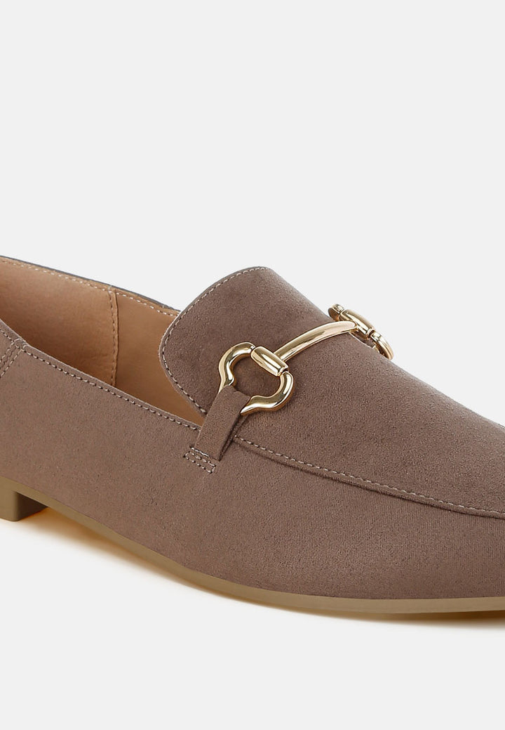 noltas horsebit embellished flat loafers by ft#color_taupe