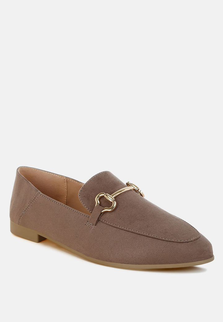 noltas horsebit embellished flat loafers by ft#color_taupe